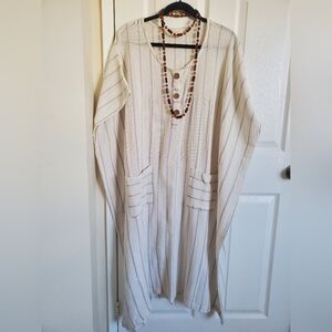 Oversized White Cotton Dress